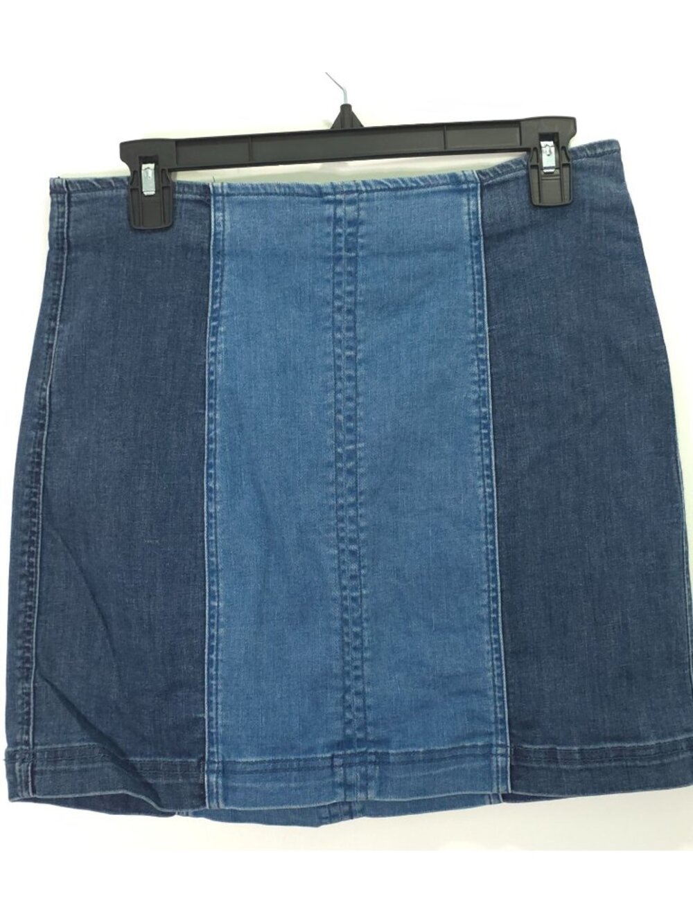 Pacsun Womens Patchwork Denim Mini Skirt Size 28 With Back Zipper Closure